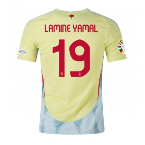 Španělsko Lamine Yamal #19 Venkovní Dres ME 2024 Krátký Rukáv